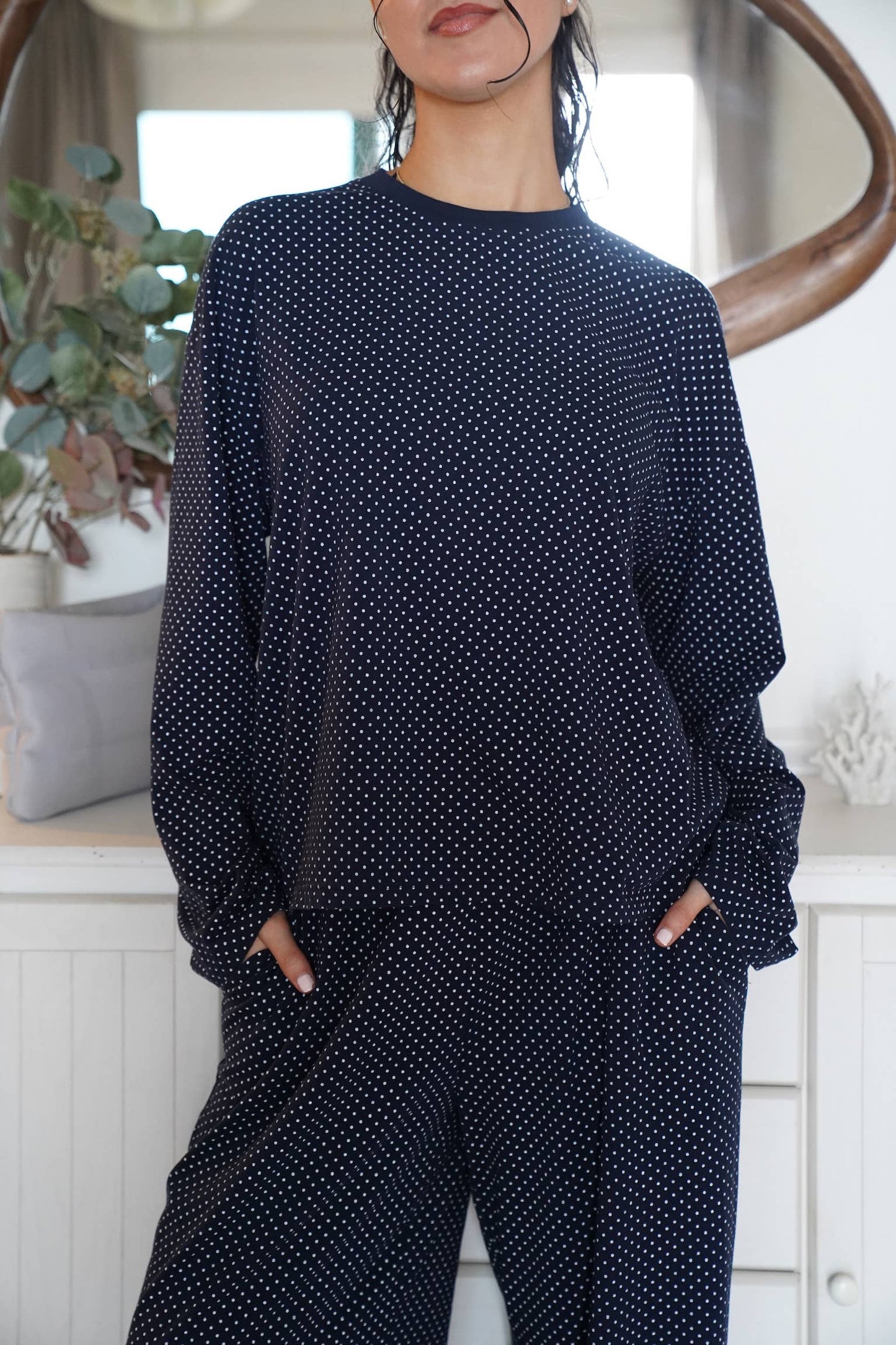 Penny Long Sleeve Polka Dot Top