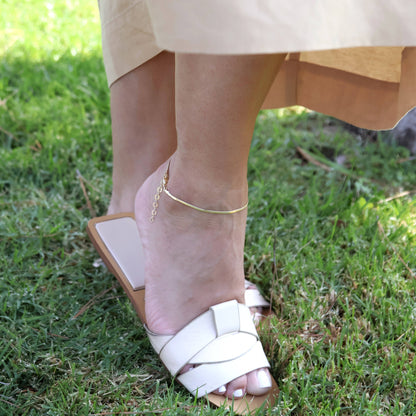 Herringbone Anklet | Waterproof Jewelry
