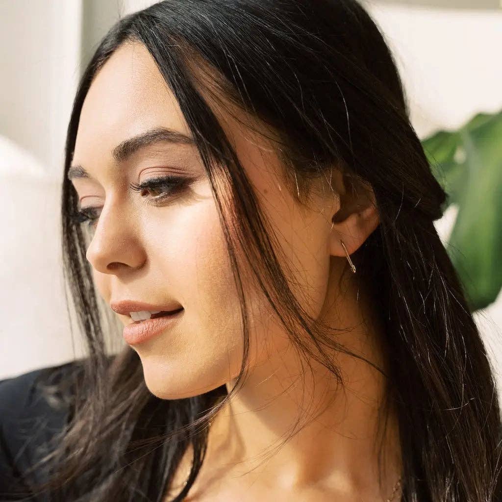 Ainsley Mini Safety Pin Hoops