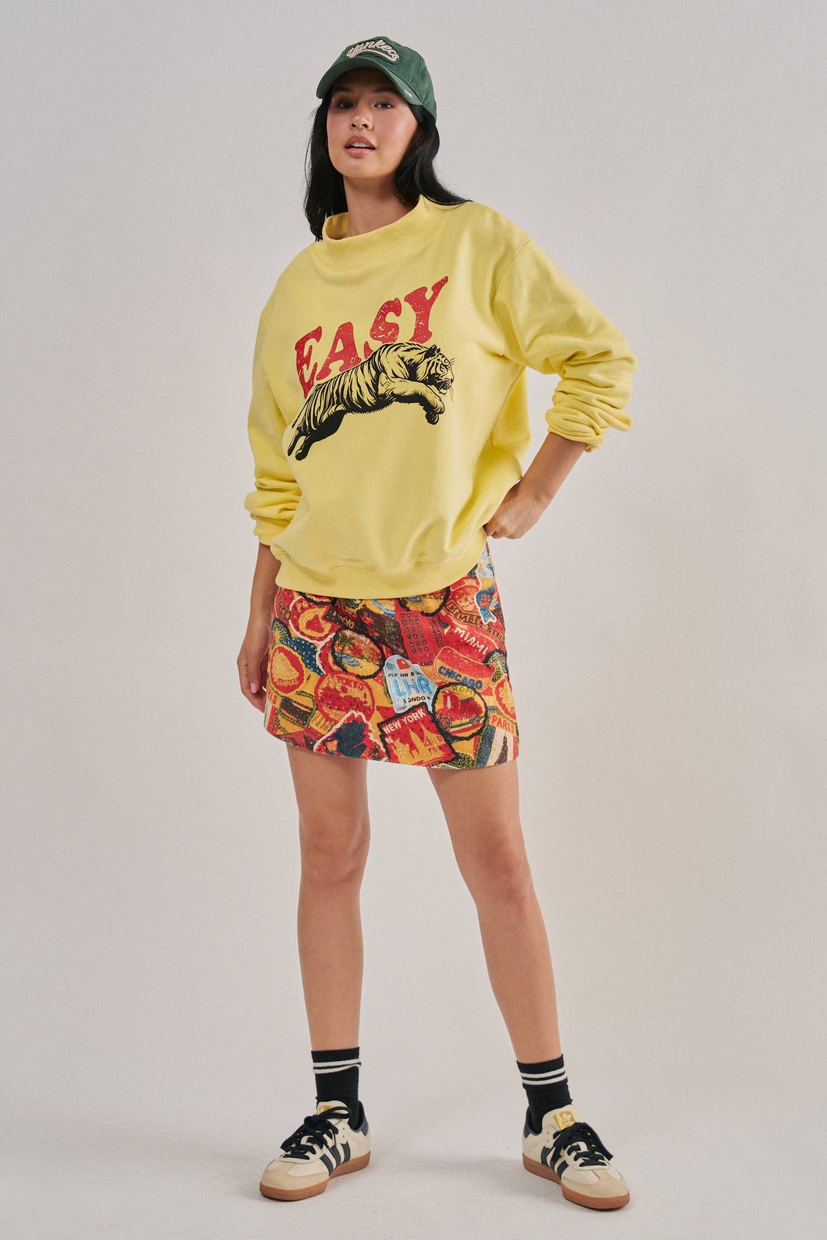 Easy Tiger Graphic Mock Neck Sweatshirt