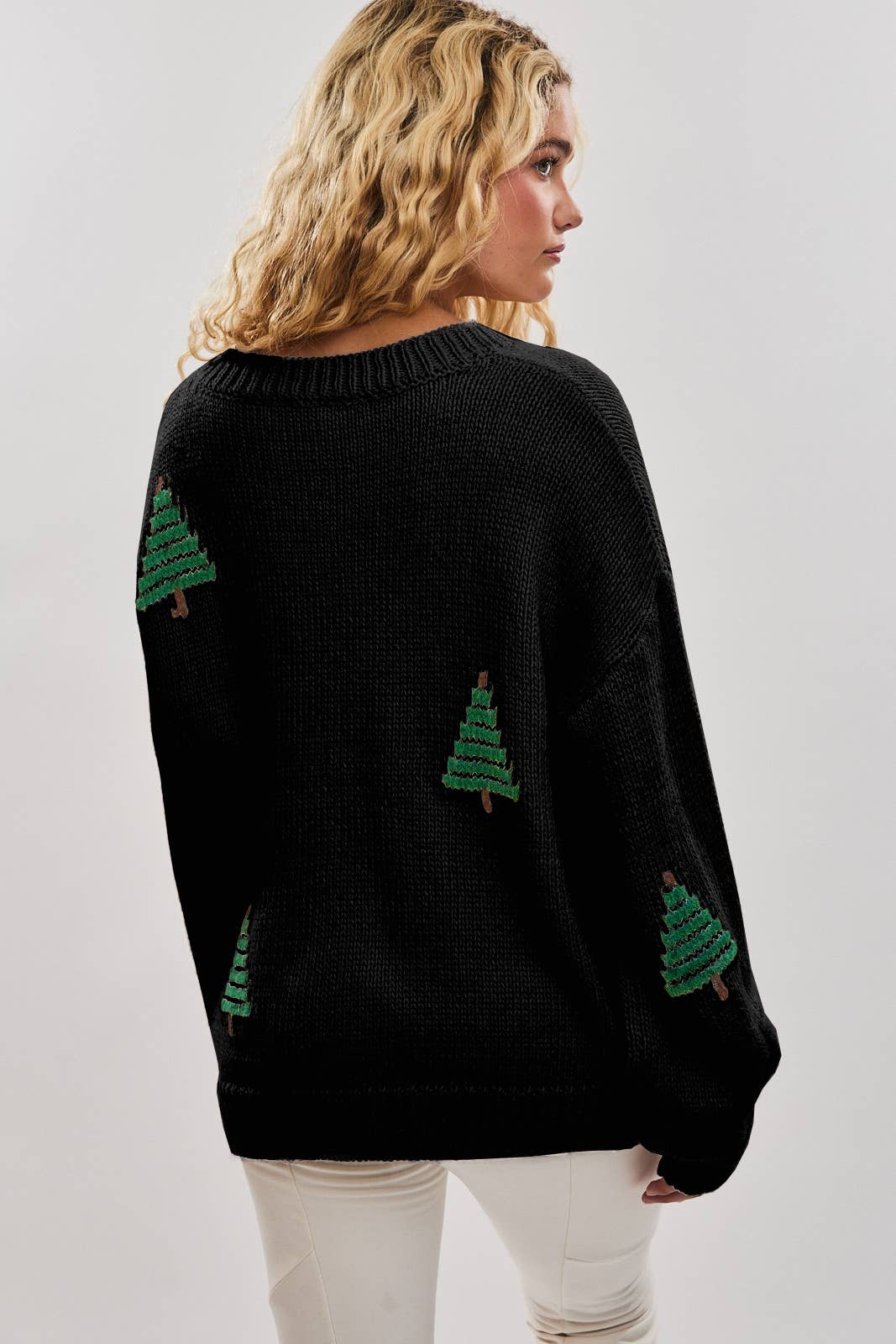 Pleasing Pine V Neck Sweater