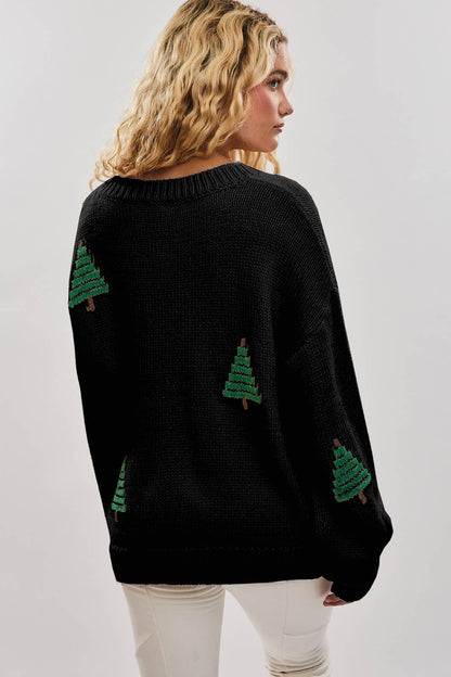 Pleasing Pine V Neck Sweater