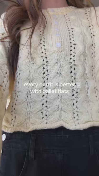Lillie Cable Knit Sweater Top