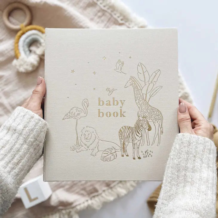 Baby Book Box Mira Baby Book & Box – Velvet & Verde