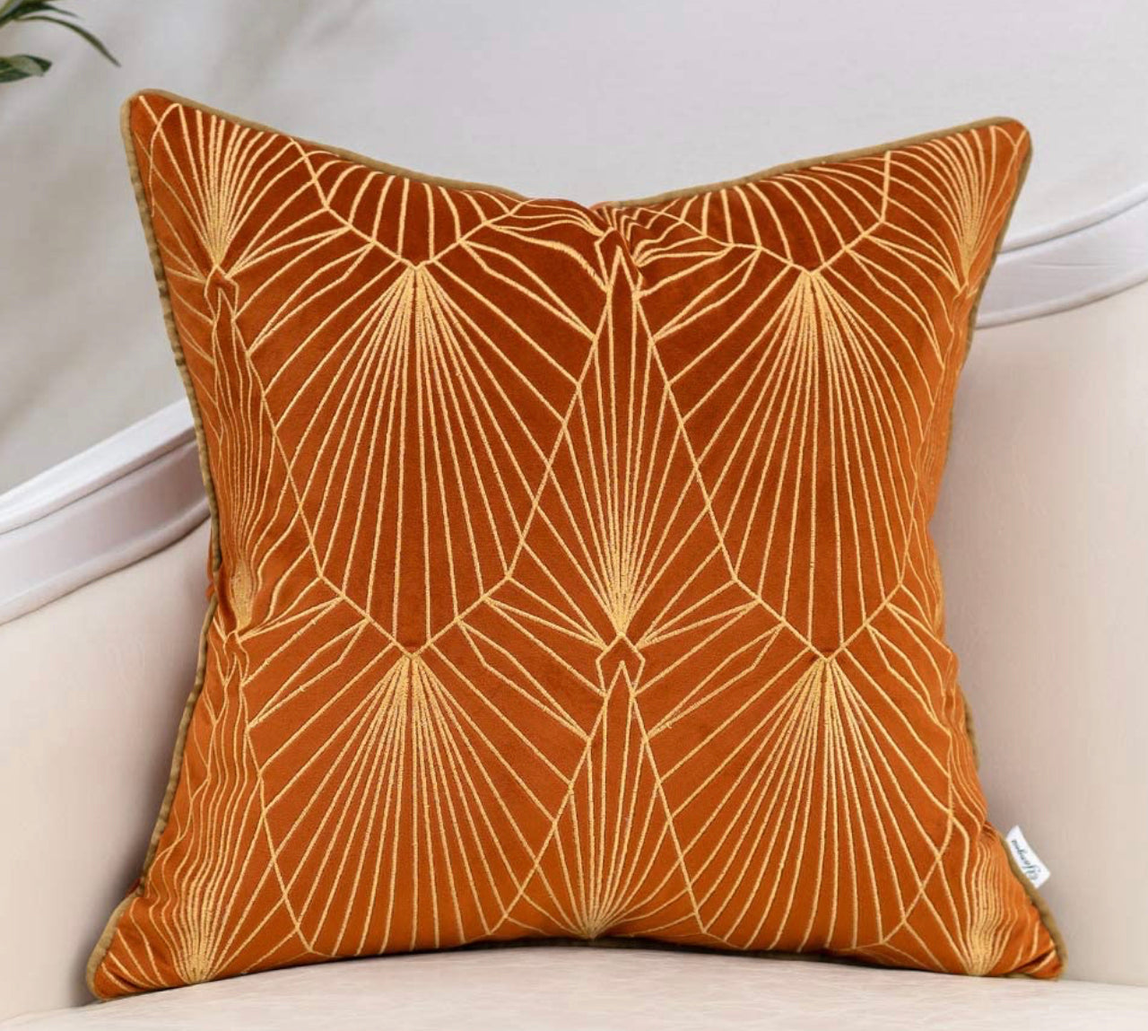 Stella Velvet Geometric Accent Pillow