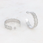 lace design silver hoop earrings with pearl accents
