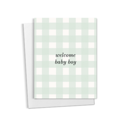 Welcome Baby Boy Greeting Card