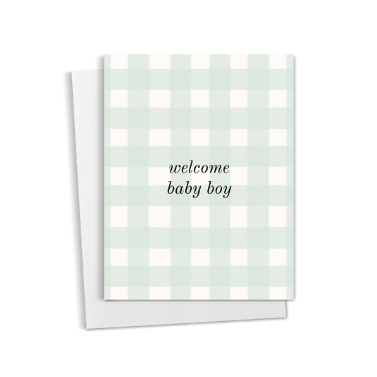 Welcome Baby Boy Greeting Card