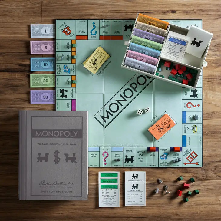 Bookshelf Edition Board Games - Monopoly